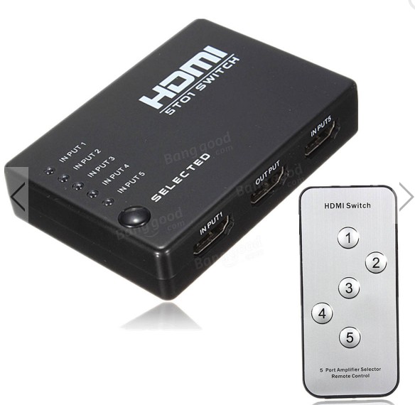 HDMI SWITCH WITH CONTROL 5 PORTS