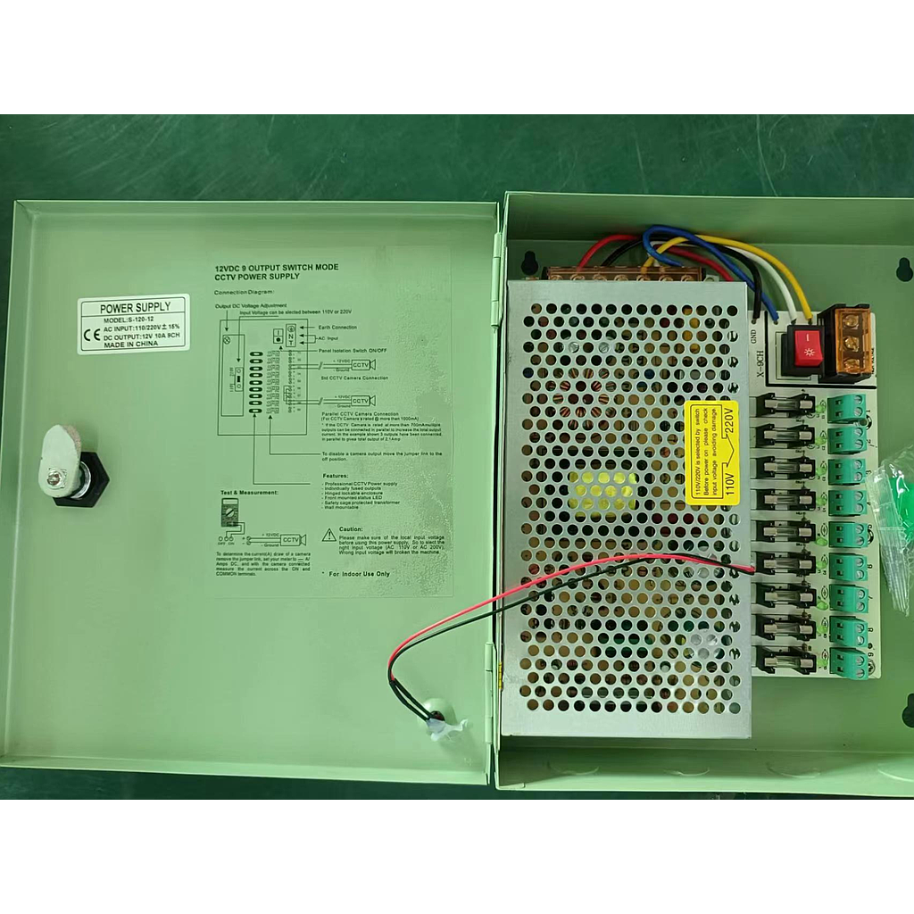 CCTV POWER SUPPLY 10A 12V