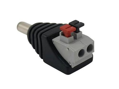 CCTV MALE CONNECTOR GREY