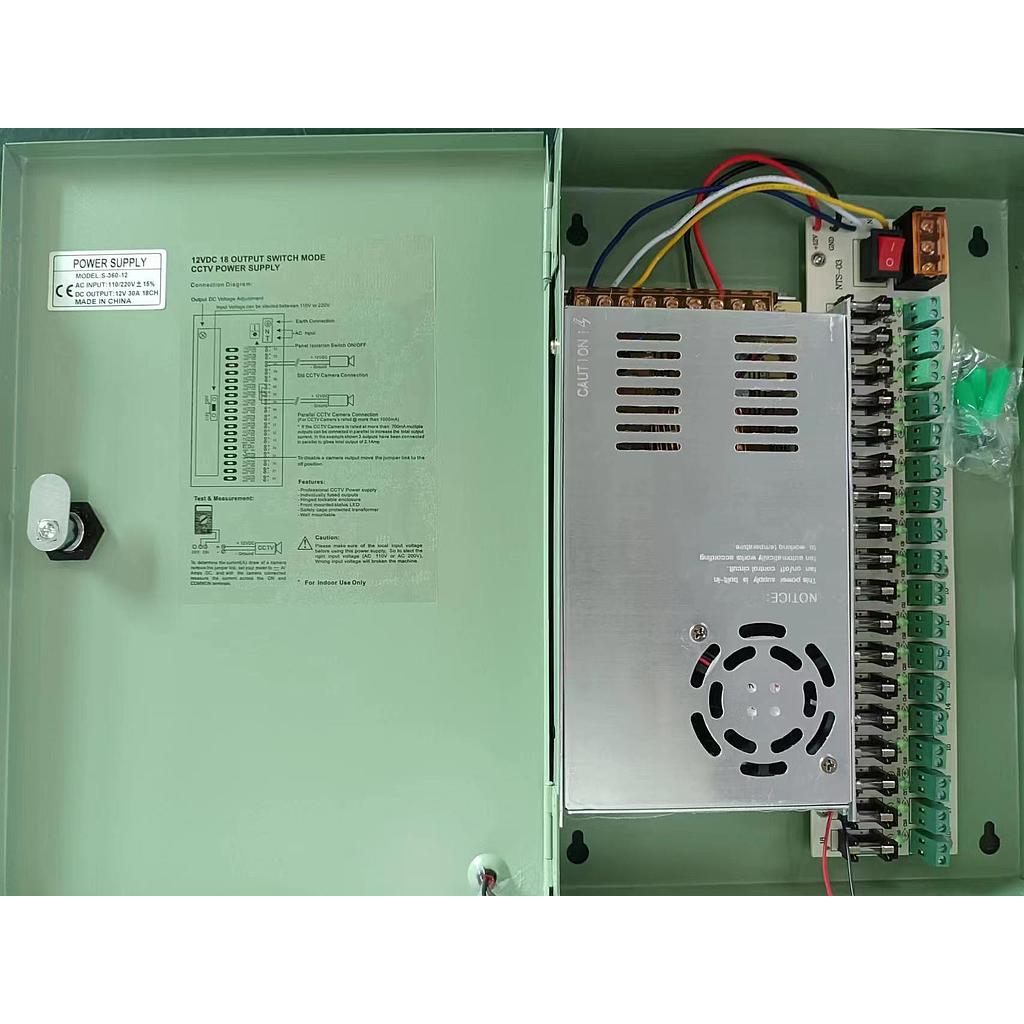 CCTV POWER SUPPLY 30A 12V